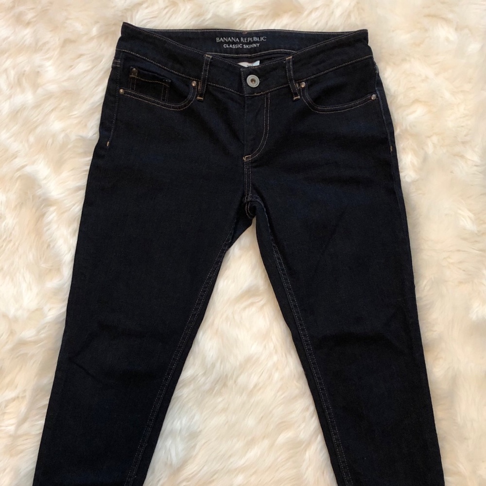 Banana Republic Classic Skinny Dark Denim Jeans